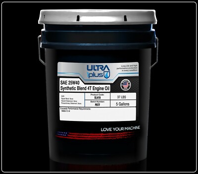 U1P-Aqua 25W-40 Synthetic Blend 4T MARINE Engine Oil NMMA FC-W (5 Gallon Pail)