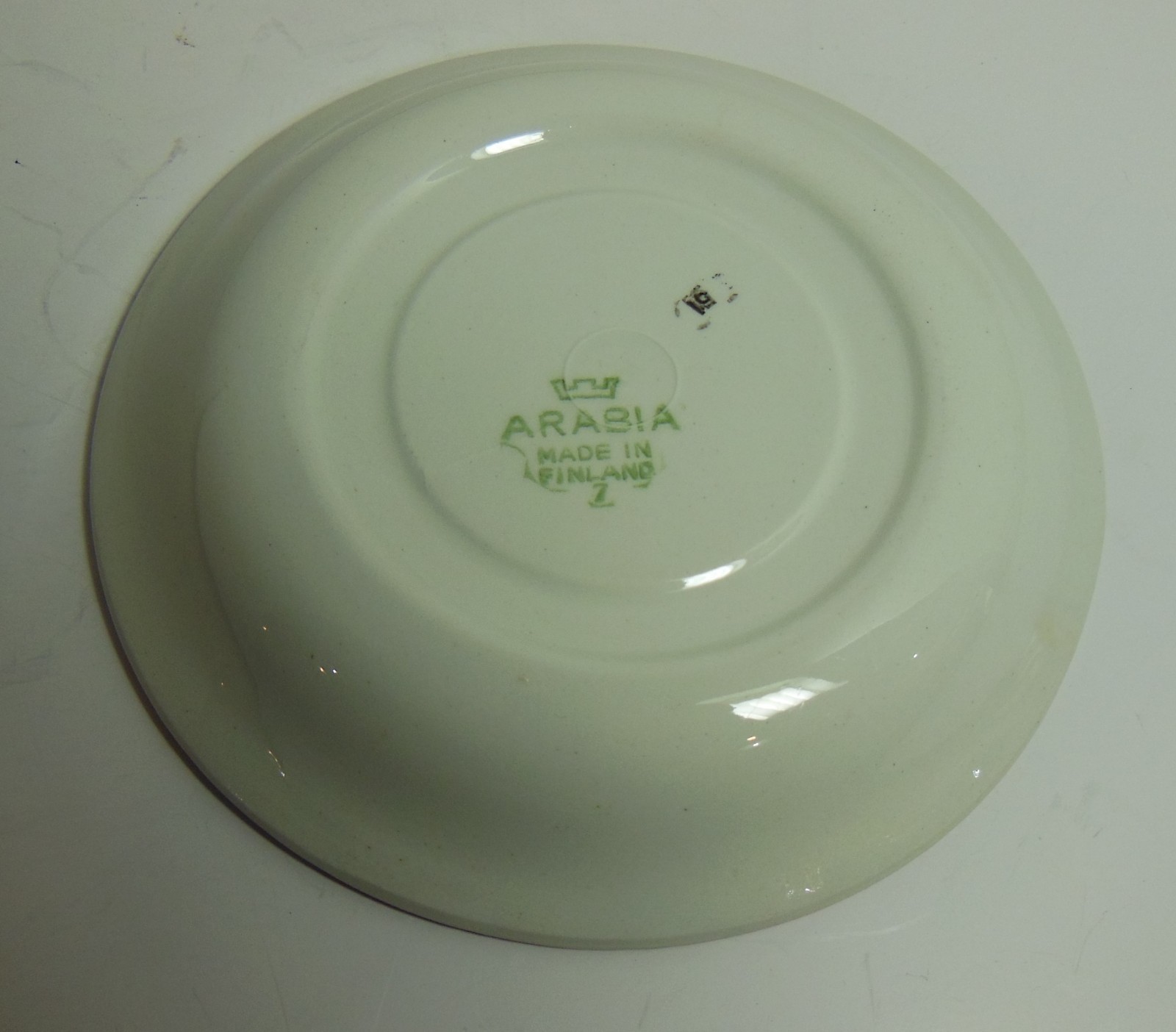 Arabia Finland White w/ Orange Flowers Cup & Saucer