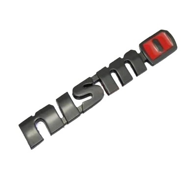 Nismo Metal Emblem (Red, Black, Universal Car Rear Emblem)