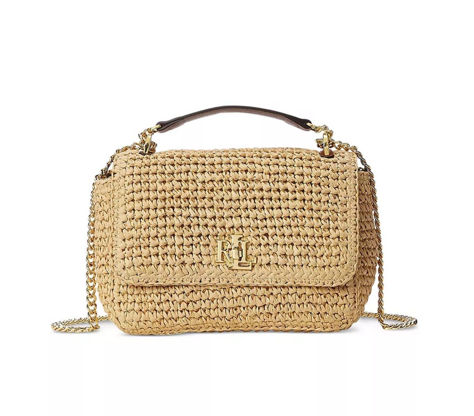 Lauren Ralph Lauren Sophee 22 Woven Straw Crossbody Bag