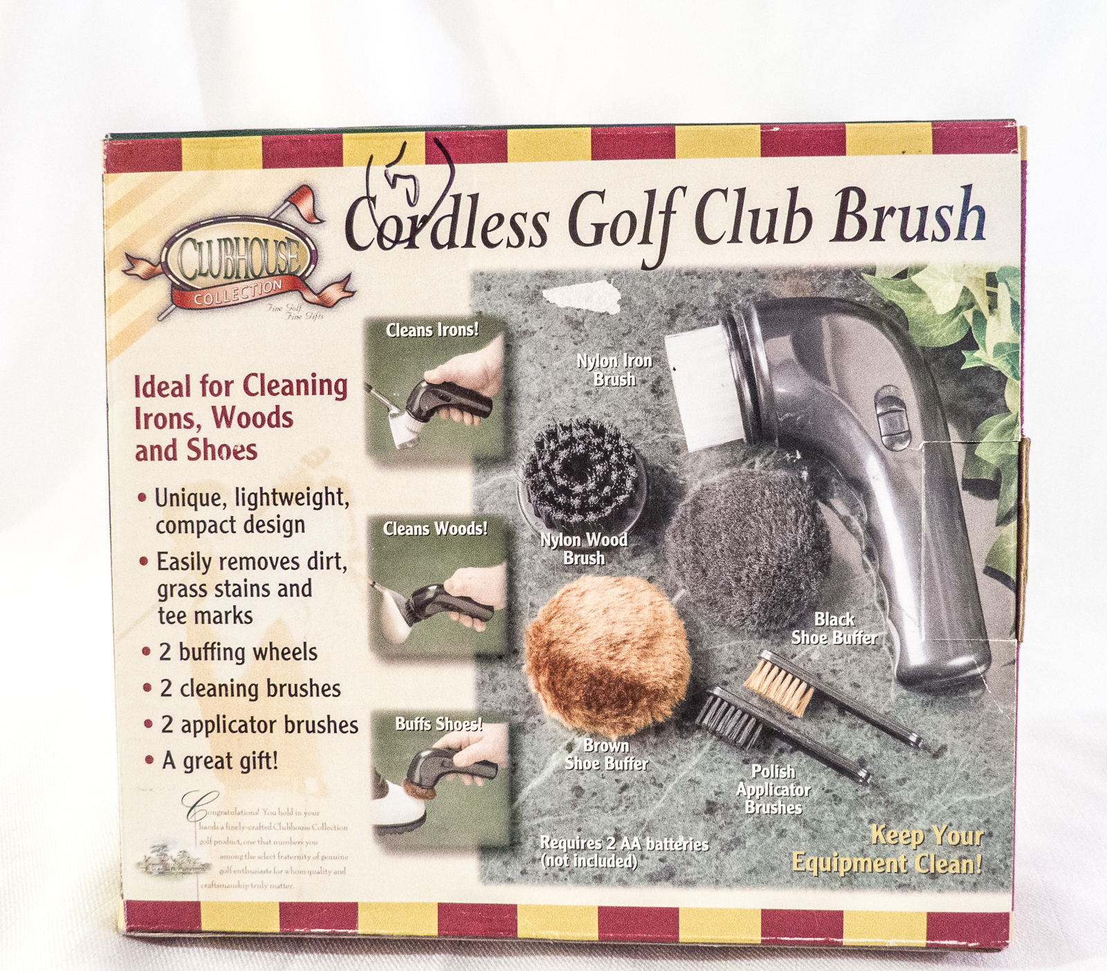 Golf Club Brush Kit, Cleans Irons, Woods, and shoes Cordless