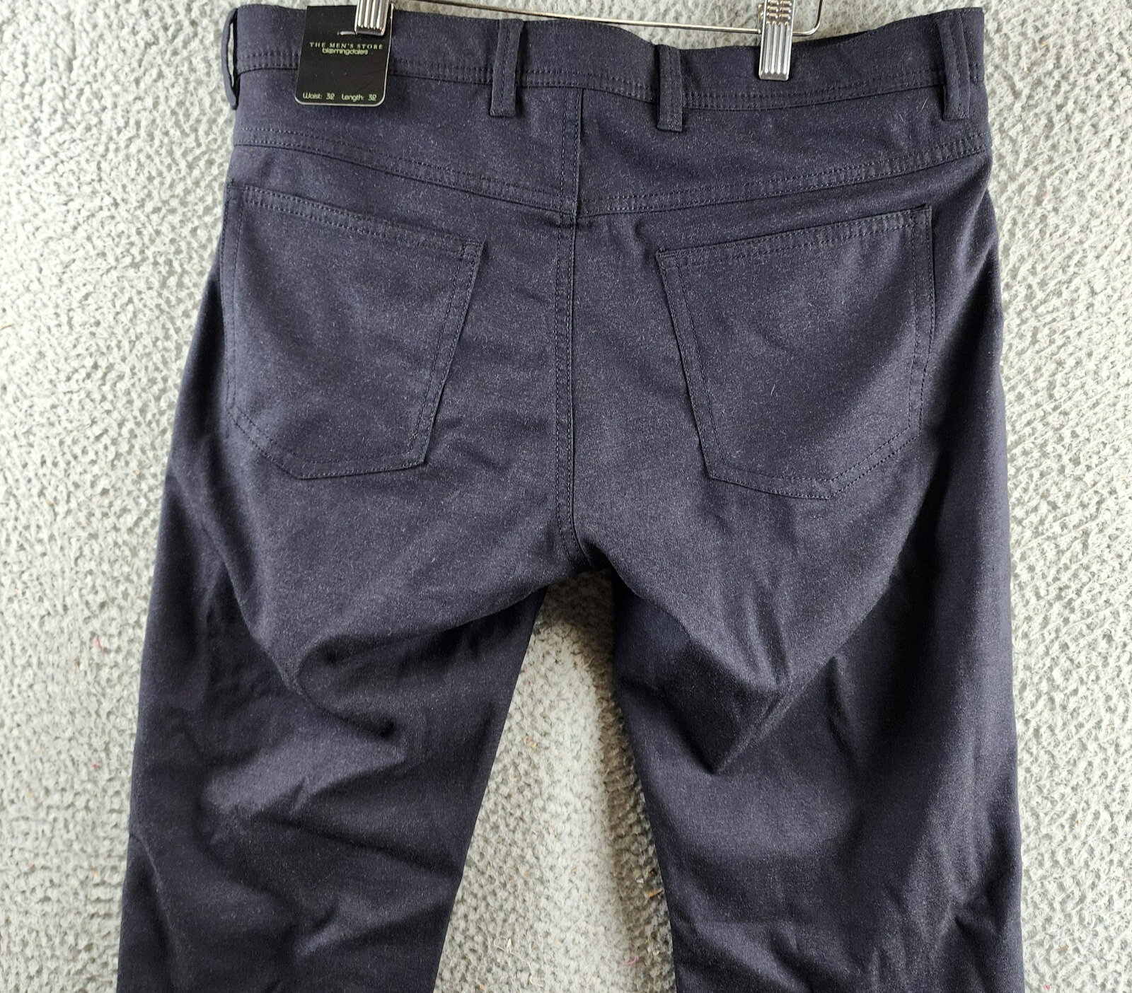 The Men's Store at Bloomingdale's Flannel Tailored Fit Pants Men's 32Wx32L Navy - Picture 15 of 16