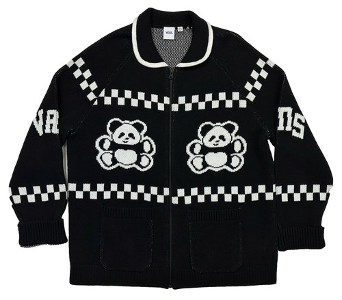 VANS OFF THE WALL WOMEN'S Double Knit Panda Zip CARDIGAN