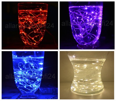 20 - 40 - 100 Drahtlichterkette Micro LED Lichterkette Weihnachten Beleuchtung