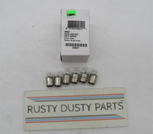 Luz* Lot of 6 Bike Master G18.5 12V23/8W Clear Marker Light Bulbs