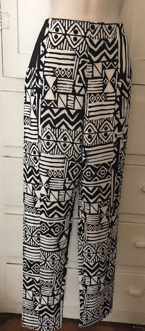 K JORDAN art Deco Stretchy Modern Dress Vacation Pants￼