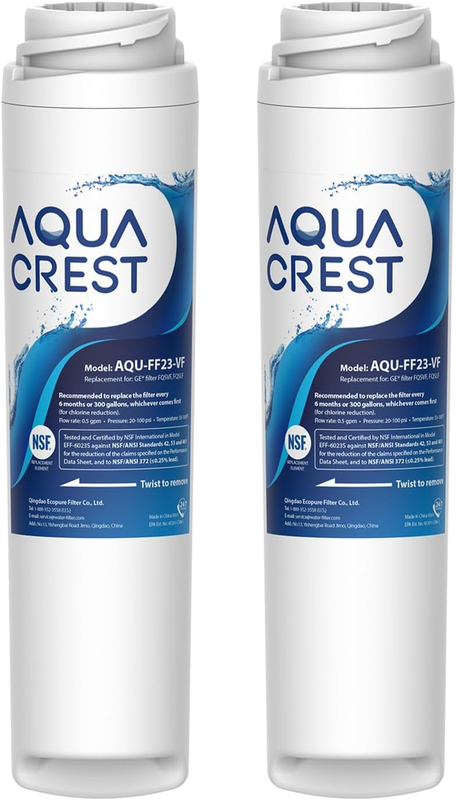 AQUACREST FQSVF, FQSLF, FQROPF, GXRLQR Under Sink Water Filter, Replacement for