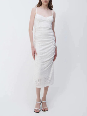 SIMKHAI Moira Broderie Midi Dress 10B 2282