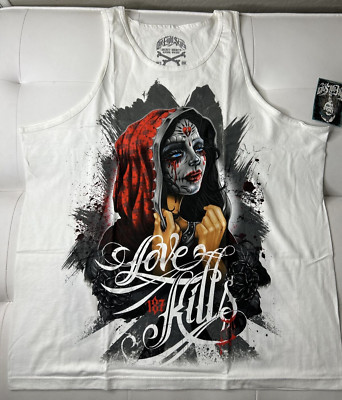 Love Kills Sizes 2XL, 3XL -  Men s Tank Top - 187 INC