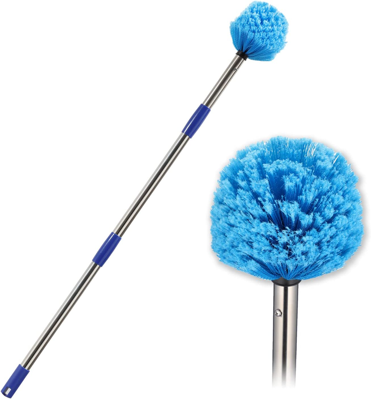 Cobweb Duster with Extension Pole, 6 FT Dusters for Cleaning, Spider Web Brush w