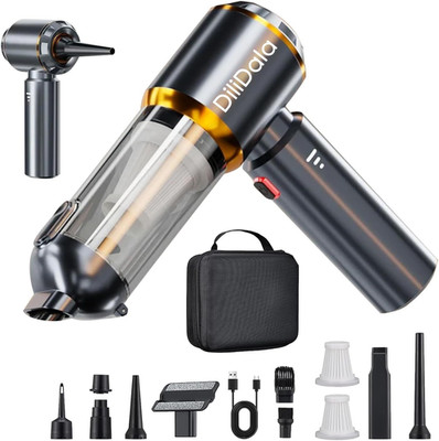 Dilidala Car Vacuum Cleaner, Portable Vacuum Cleaner, 25000PA High Power, One-To