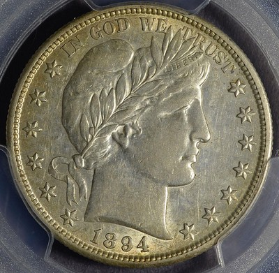 1894-S PCGS AU55 Barber Half Dollar Choice Rare 90% Silver Coin Ships FREE