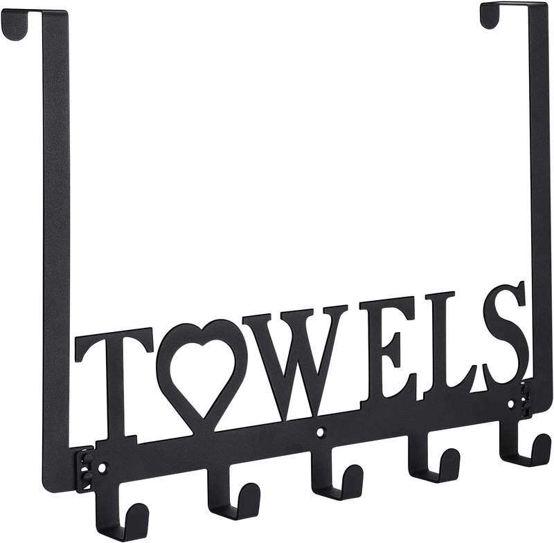 over the Door Towel Rack Metal Bath Towel Holder Hanger for Bathroom Bedroom Do