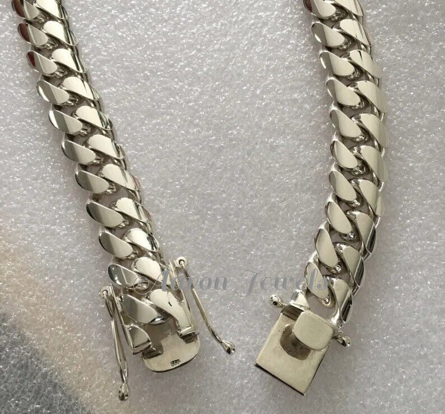 Pre-owned Handmade Men's Miami Plain Cuban 20mm X 26" Link Chain 925 Sterling Silver Italian Lock