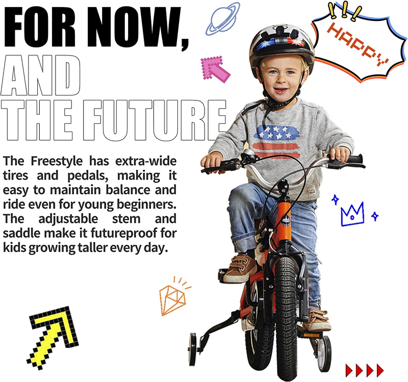 MEJOR Ruedas Entrenamiento Bicicleta Bmx Estilo Libre Ni&ntilde;os Ni&ntilde;as Marco Acero