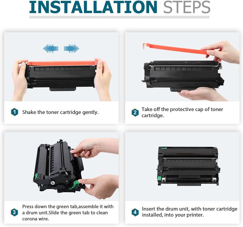 TN760 TN-760 TN-730 TN730 Toner Cartridge 2-Pack High-Yield Black Compatible for