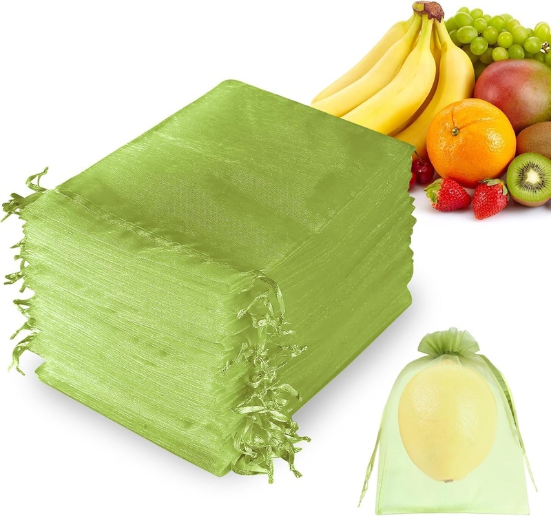 100Pcs Organza Bags - Dual Use for Fruit Tree Protection & Gift Packaging, Netti