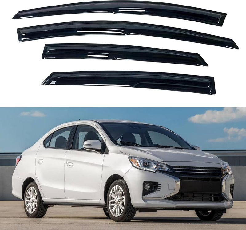 Window Visors for 2014-2022 Mitsubishi Mirage Sedan Rain Guard...