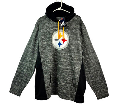New FANATICS NFL Steelers Logo Pullover Hoodie Mens 2XL Pocket