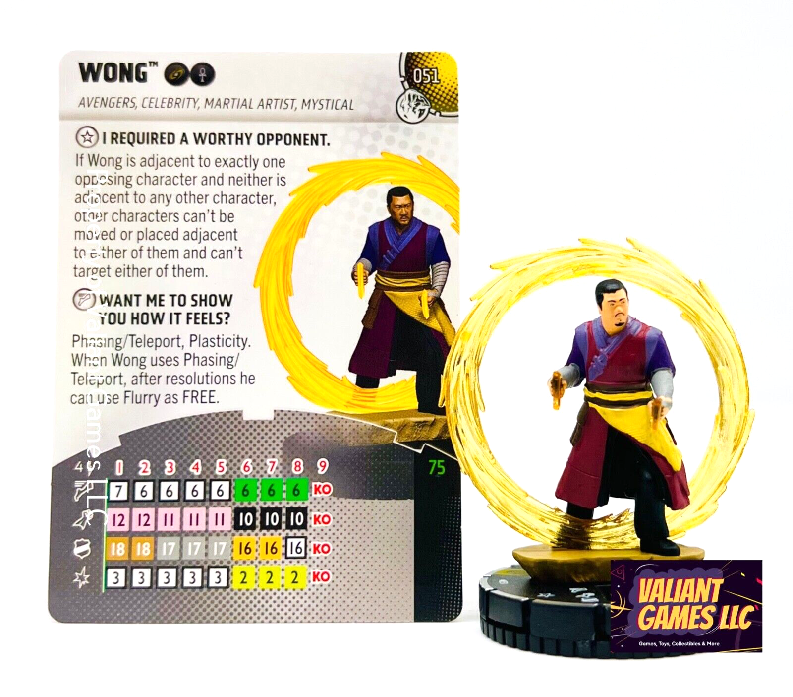 Marvel Heroclix Wong #051 w/ Card Marvel Studio Next Phase