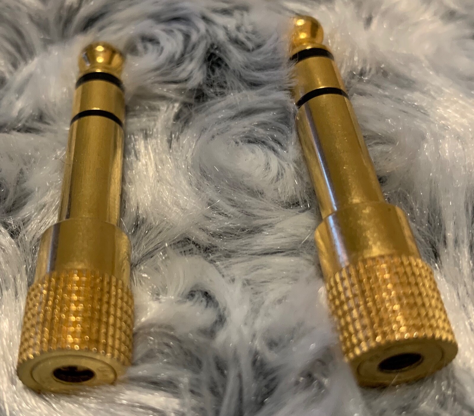 Two Stereo Audio Adapter 6.35mm 1/4” Male to 3.5mm 1/8” Female Headphones Plug