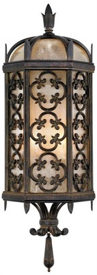 Wall Sconce COSTA DEL SOL 2-Light Iridescent Textured Marbella Black Polished