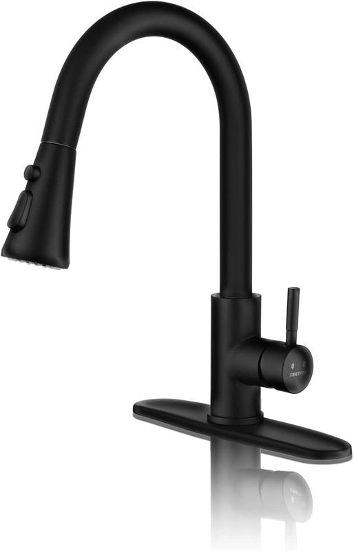 Kitchen Faucet With Pull Down Sprayer Brushed For RV Kitchen Sink Faucets Black