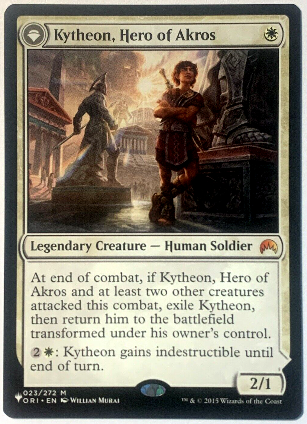 Kytheon Hero of Akros 1x FOIL ORI MTG Magic Origins Mythic MINT white Kytheon Hero of Akros 1x FOIL ORI MTG Magic Origins Mythic MINT white