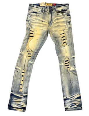 

Мужские растрепанные джинсы Makobi Dirt Wash Bondi