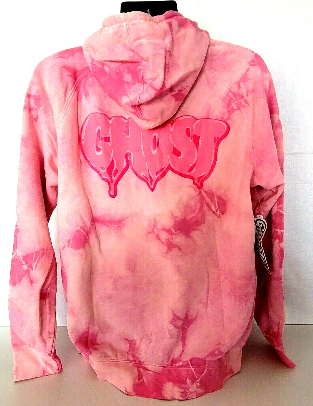 Pre-owned Ghost Lifestyle Limited Edition Bubblicious Sweatshirt Hoodie Pink Tie Dye