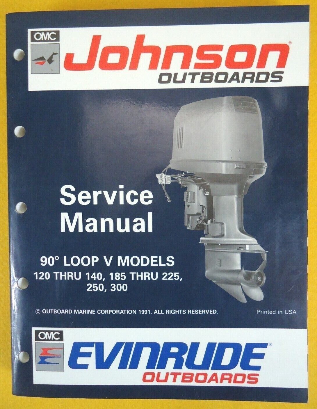 1992 JOHNSON EVINRUDE OUTBOARD 90 LOOP V 120-140 185-225 250