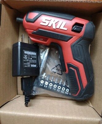 SKIL Rechargeable 4V Cordless Screwdriver with 9Pcs Bit 1Pc Bit Holder USB New 