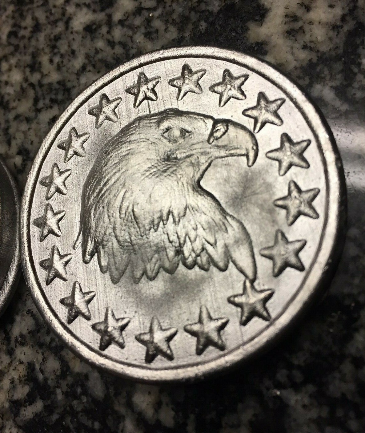 Round Eagle Head Graphite mold for Silver casting Coins or glass