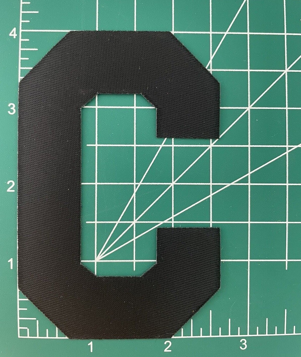 Hockey Jersey Letter Iron On Patch Captain C Or Alternate Assistant A Letter 4"