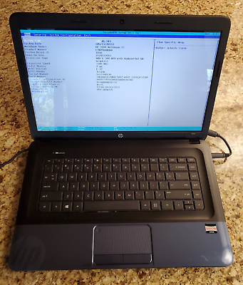 HP 2000 Notebook PC Laptop AMD Vision 2GB RAM Boots to Bios