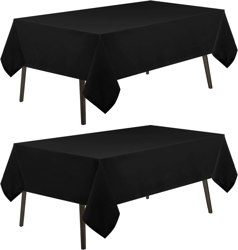 2 Pack Rectangle Tablecloth 60 X 102 Inch, Stain and Wrinkle Resistant Washable