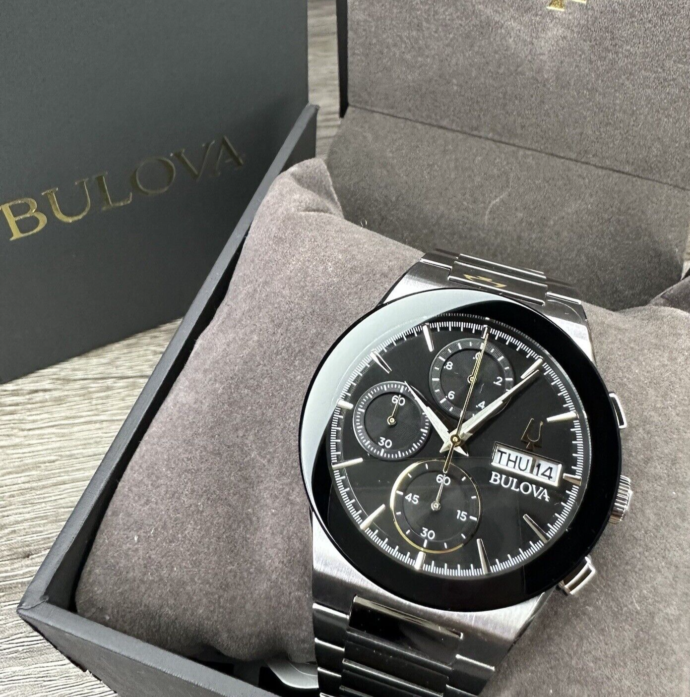 Pre-owned Bulova New✅  Millennia Chronograph Silver Day Date Men's Watch 41mm 96c149 $575