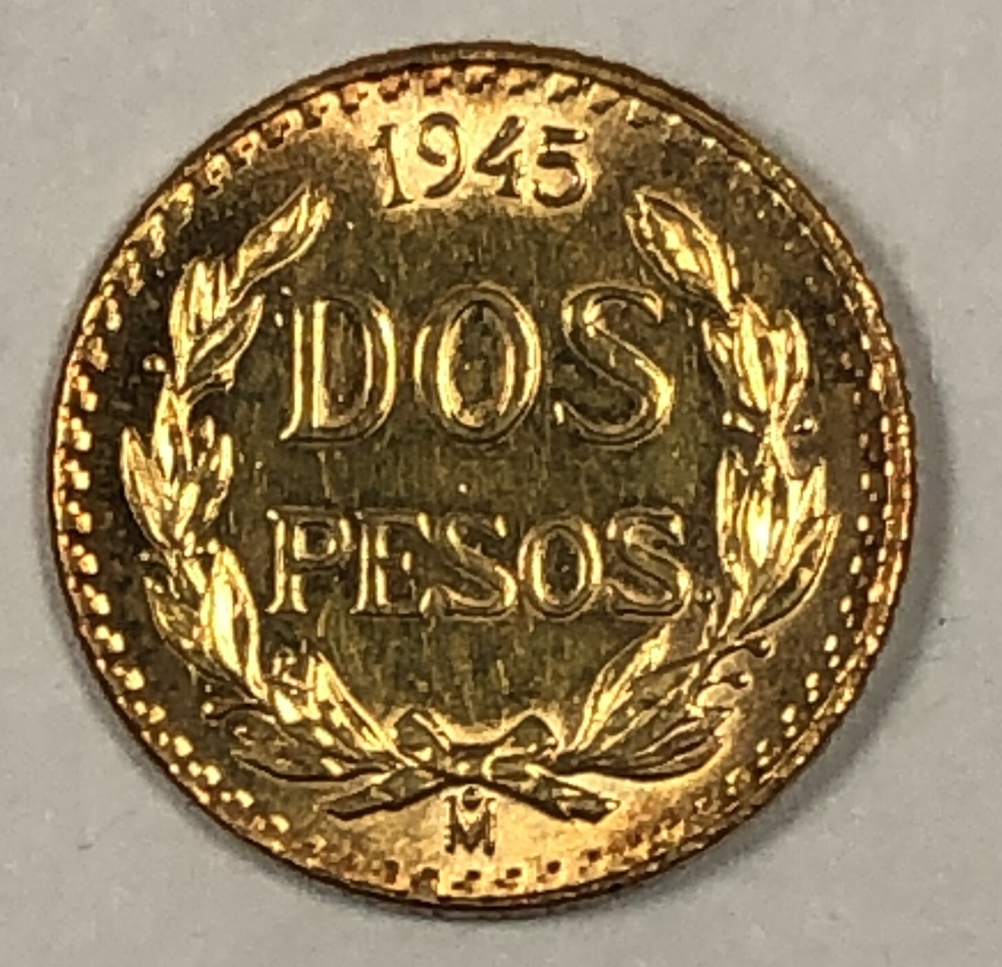 コレクション　1945年 DOS PESOS メキシコ硬貨 1945 Mexico 2 Peso Gold. Uncirculated. .0482oz. Dos Peso. | eBay