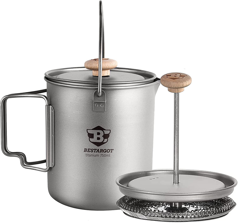 Coffee Maker, Camp Cooking Pot With Light Woo