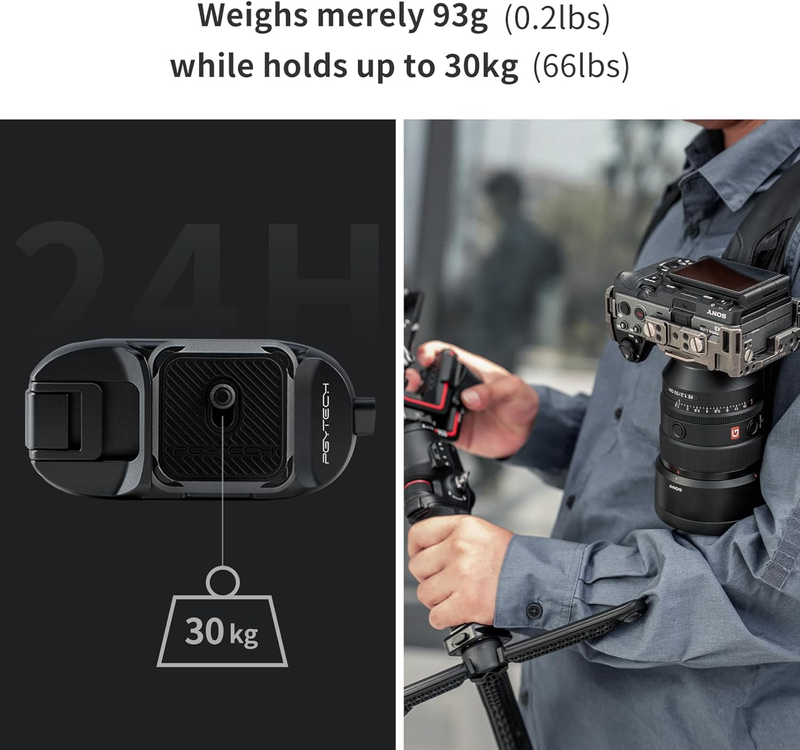 Beetle Camera Clip with Plate Camera Quick Release System for Sony, Nikon, Fuji,