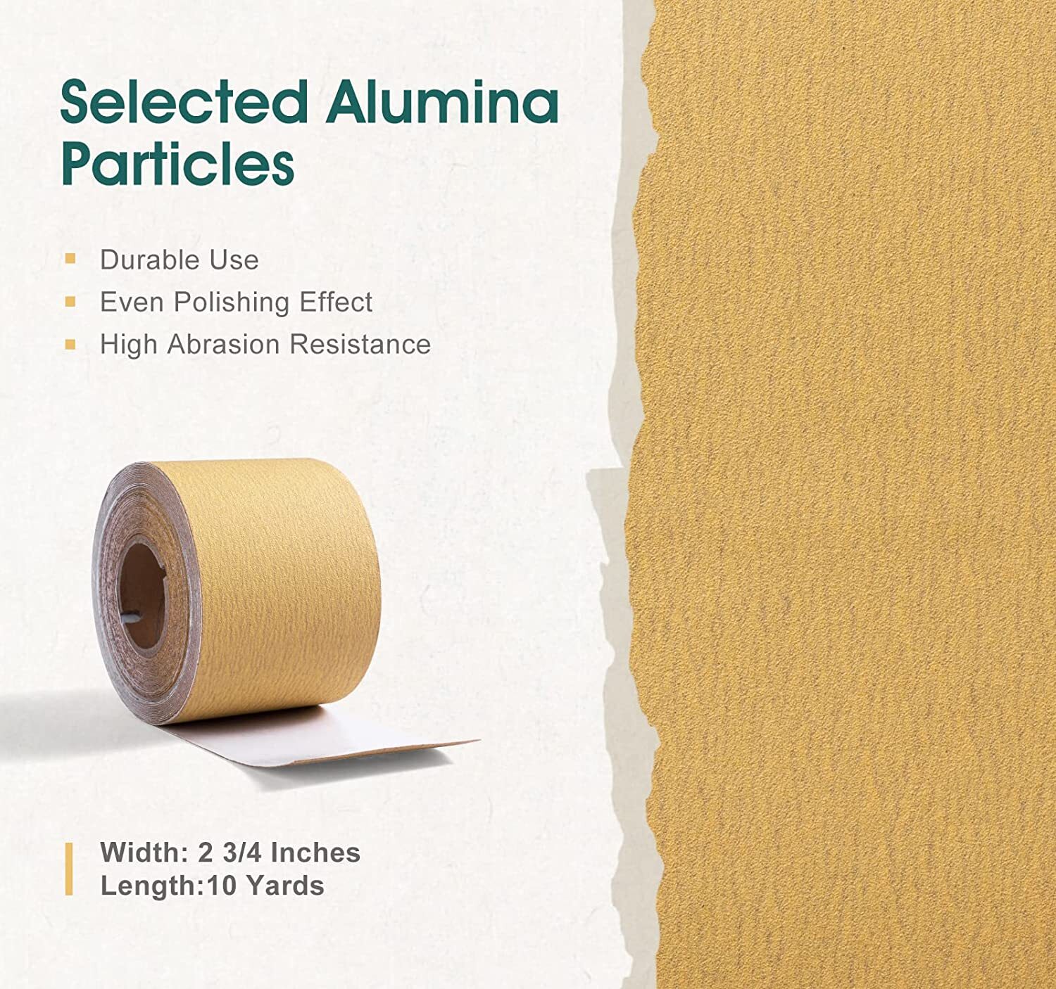 2-3/4" x20yd PSA Self Adhesive Sanding Paper 180 Grit Sandpaper Roll Sticky Back