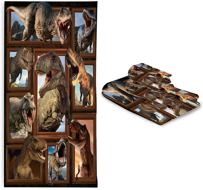 Dinosaurs Bathroom Towel Set,1 Bath Towel,1 Towel,1 Hand Towel, Christmas Decora