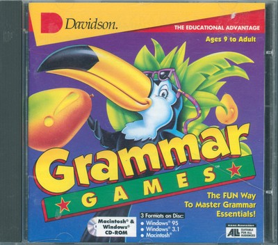 Grammar Games PC CD Rom Educational Davidson 1996