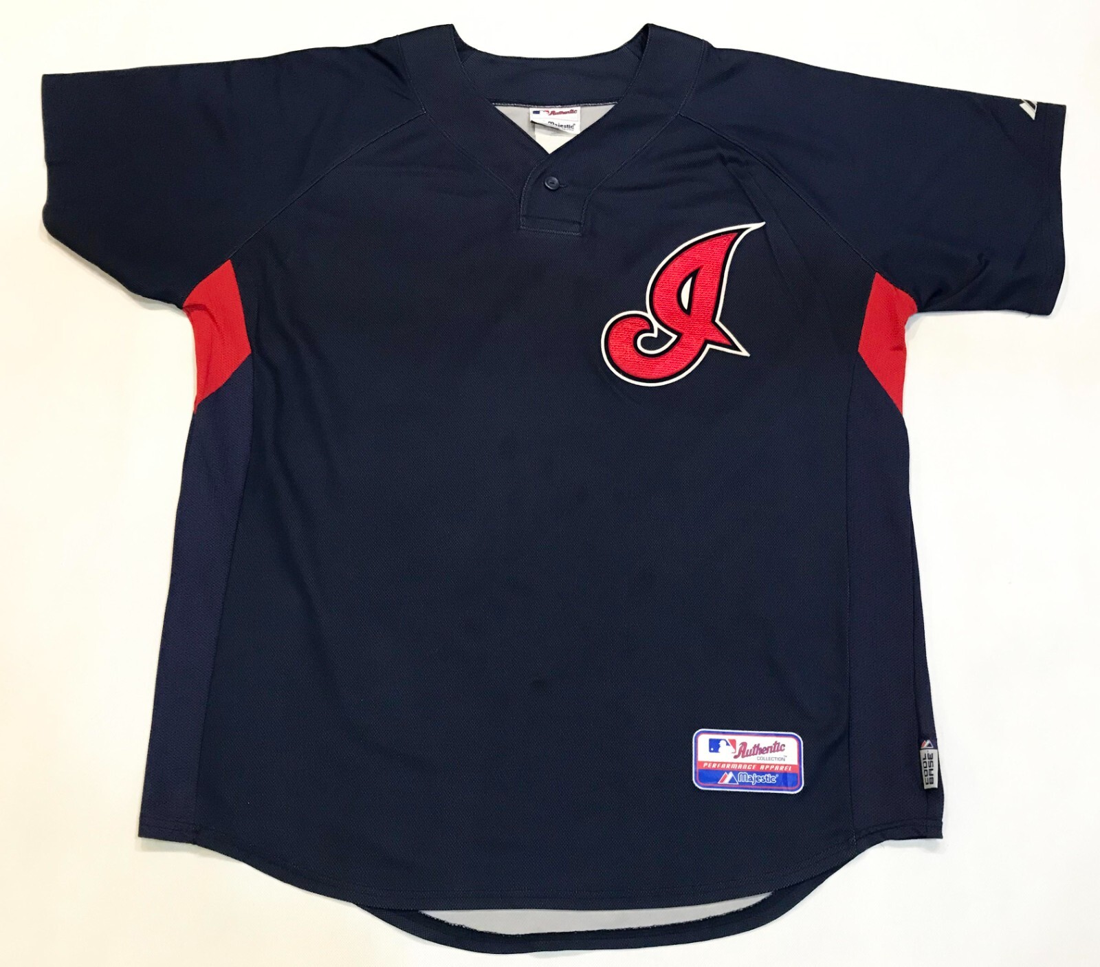 希少古着 Majestic MLB CLEVELAND INDIANS Majestic MLB Cleveland Indians Pullover Baseball Jersey XL