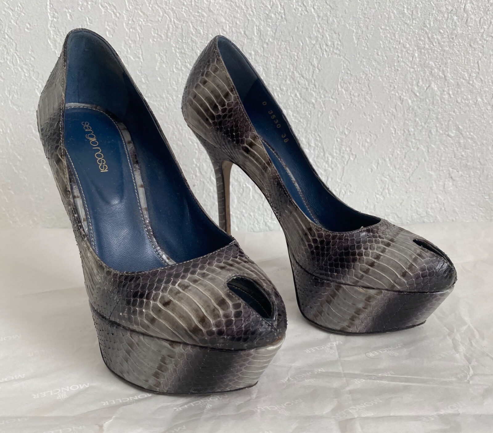 パンプス【SERGIO ROSSI】関税込み送料無料 エナメル加工 レザー パンプス グレー ローヒール: 45mm, sr1 - Pumps Taupe | Sergio