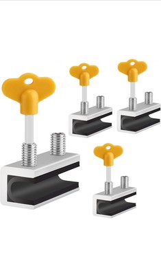 4Pack Sliding Window Security Locks with Key Adjustable for Home Office Aluminum