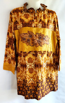 Women's Rust & Yellow LS Tunic~Dress~Sz??~DG2~Akullis