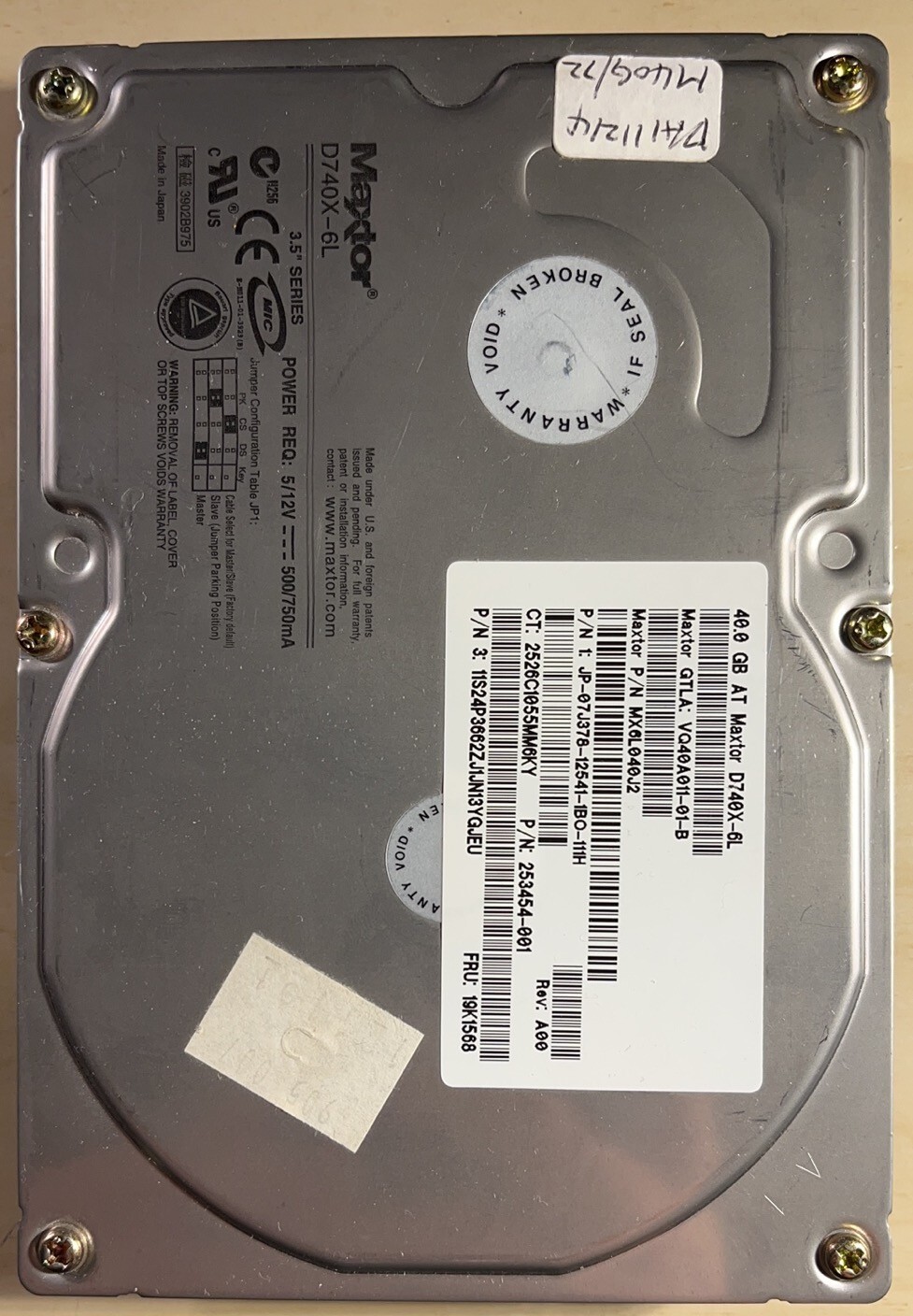 Maxtor D740X-6L 40GB IDE Hard Drive | eBay