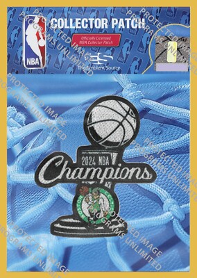 2024 BOSTON CELTICS CHAMPS FAN PATCH TROPHY CHAMPIONSHIPS NBA FINALS CHAMPIONS