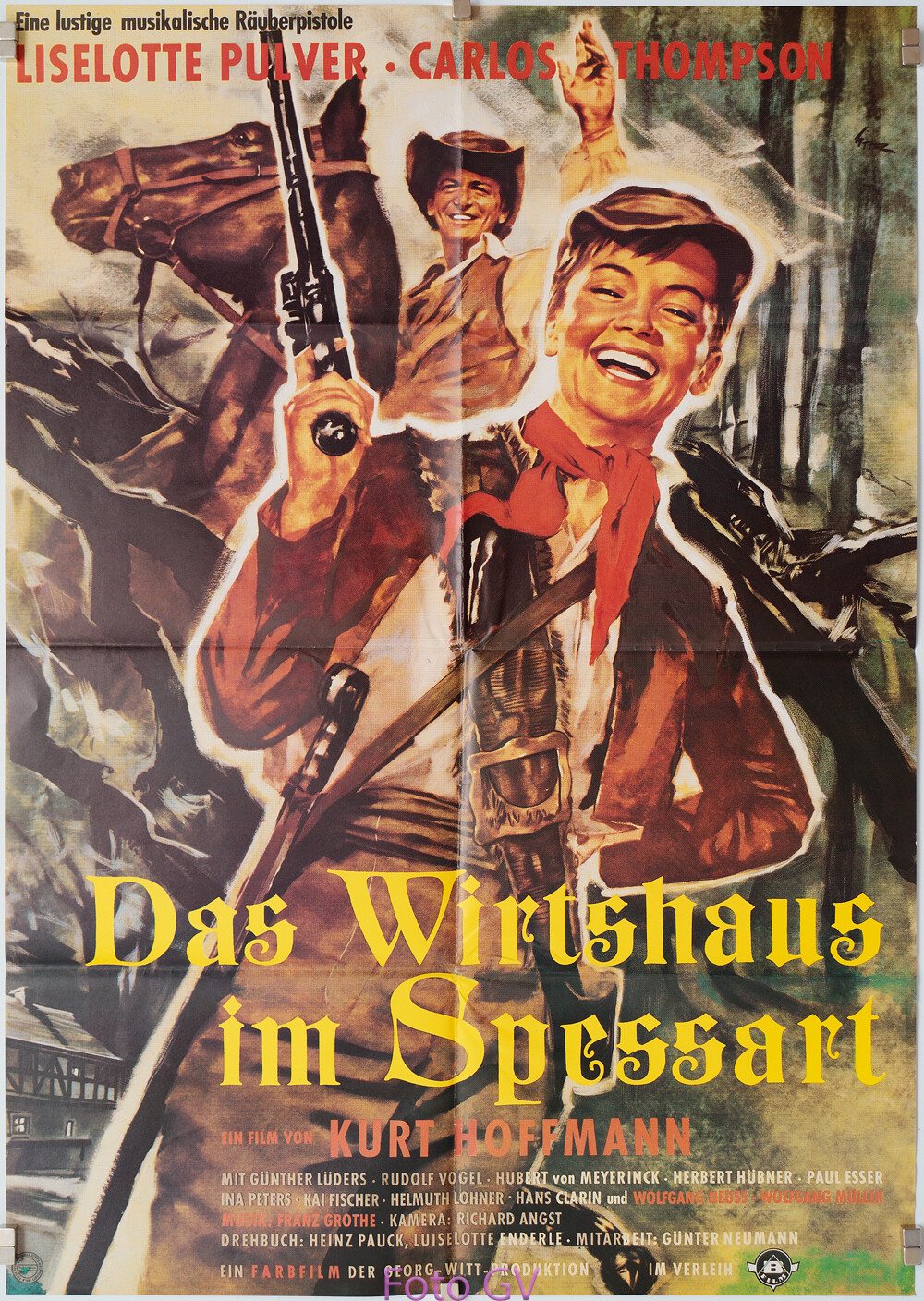 Filmplakat Das Wirtshaus im Spessart Liselotte Pulver, Thompson, Litter-Artwork